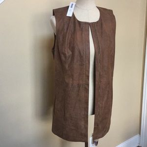 Chico’s Edgy Faux Leather Vest